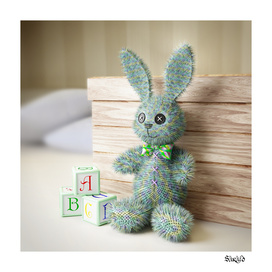 Toy Bunny in the Nursery
