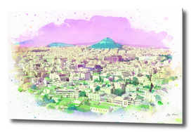 Athen's Purple Sky