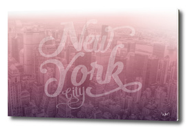 New York City typography burgundy edition