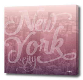 New York City typography burgundy edition square