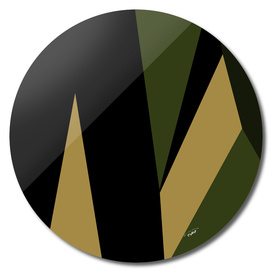 Green olive and black abstract