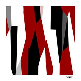 Red black white and gray abstract 64