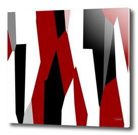 Red black white and gray abstract 64