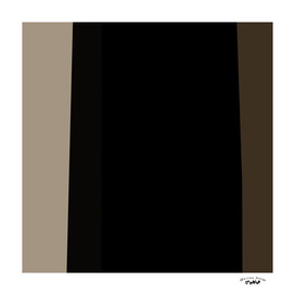 Coffee cream and black abstract stripes