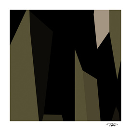 Olive green and black abstract 6