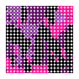 circle pattern graffiti drawing abstract in purple pink