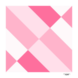 Pink and White Geometric Abstract