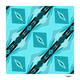 turquoise and black
