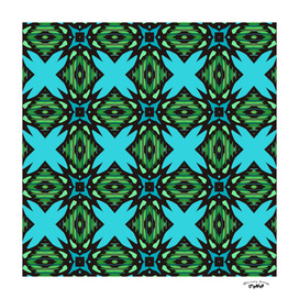turquoise and green diamond abstract