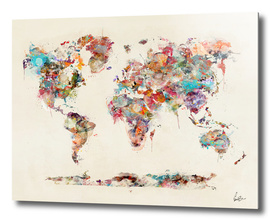 world map watercolor