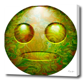 Smiley poster.Green emotion.