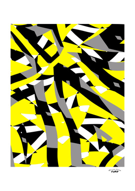 yellow black gray and white abstract