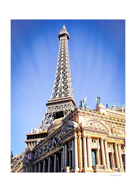 Eiffel tower at Las Vegas, USA with blue sky