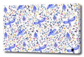 Blue birds pattern