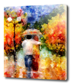Colorful print, Abstract watercolor, watercolor painting