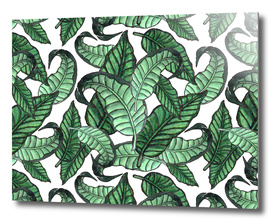 Leaves watercolor pattern n.1