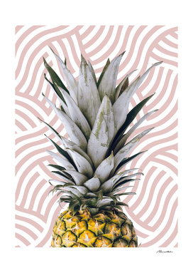 Pineapple on wave pattern