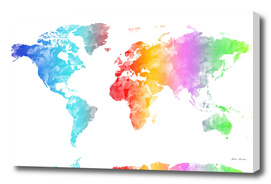 World map watercolor 3