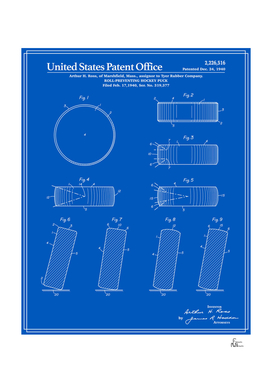 Hockey Puck Patent - Blueprint
