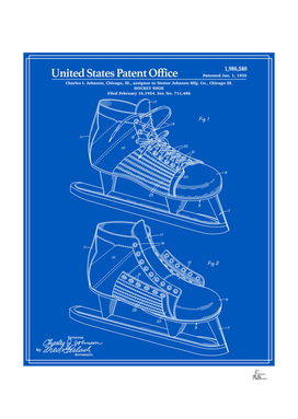 Hockey Skate Patent - Blueprint