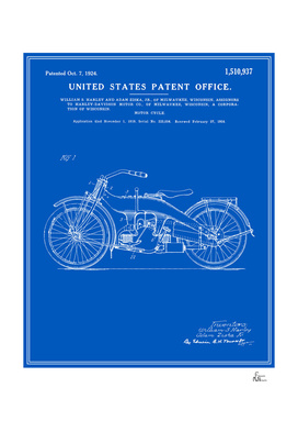 Motorcycle Patent - Blueprint
