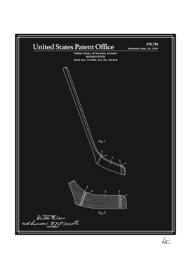 Hockey Stick Patent - Black