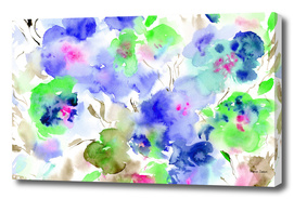 Bloom in blue || watercolor