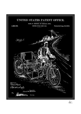 Motorcycle Sidecar Patent - Black