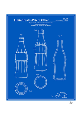 Soda Bottle Patent - Blueprint