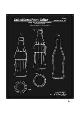 Soda Bottle Patent - Black