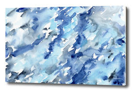 Watercolor madness in blue