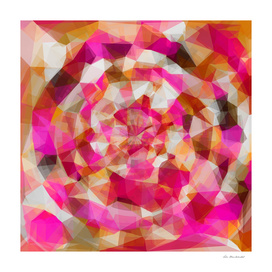 geometric polygon abstract pattern in pink orange brown