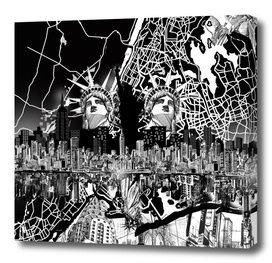 new york city black and white