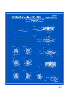 Toothbrush Patent - Blueprint