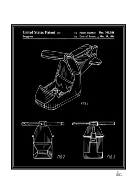 Toy Helicopter Patent - Black