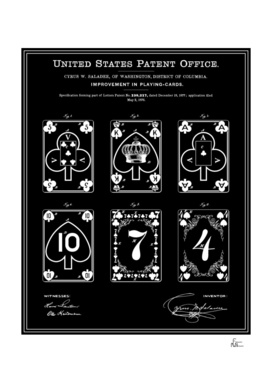 Playing Cards Patent - Black