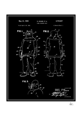 Fire Fighter Suit Patent - Black