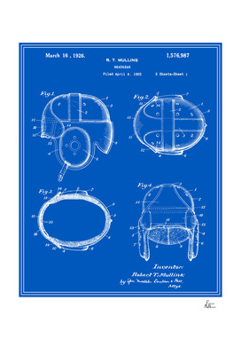 Football Helmet Patent - Blueprint