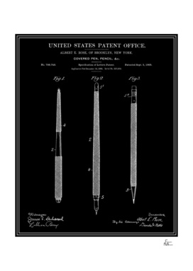 Pencil Set Patent - Black