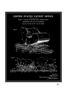 Roller Coaster Patent - Black