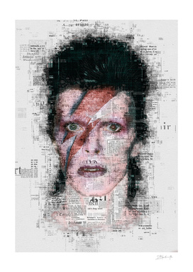 David Bowie Newspaper Style