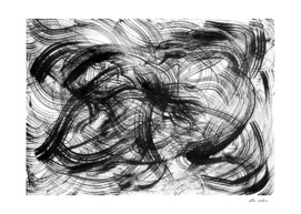 Black waves abstract art