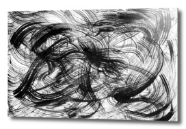 Black waves abstract art