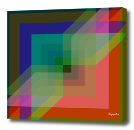 Square colourful digital painting for office and home walls