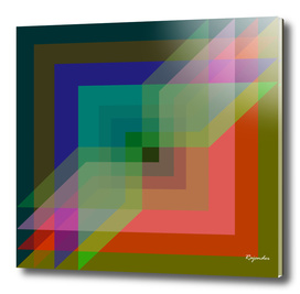 Square colourful digital painting for office and home walls