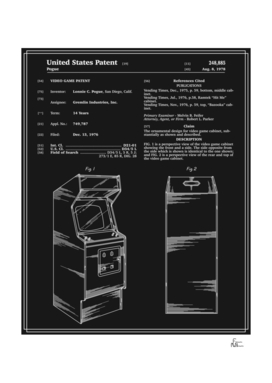 Arcade Game Patent - Black
