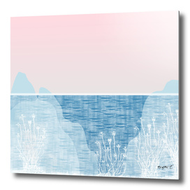 Pastel Sea Landscape Design