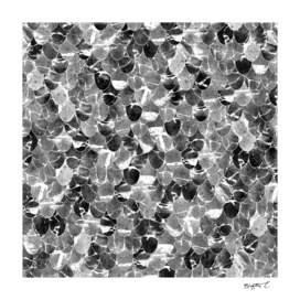 Black and White Abstract Mermaid Scales Pattern