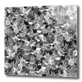 Black and White Abstract Mermaid Scales Pattern
