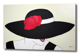 lady in a black hat